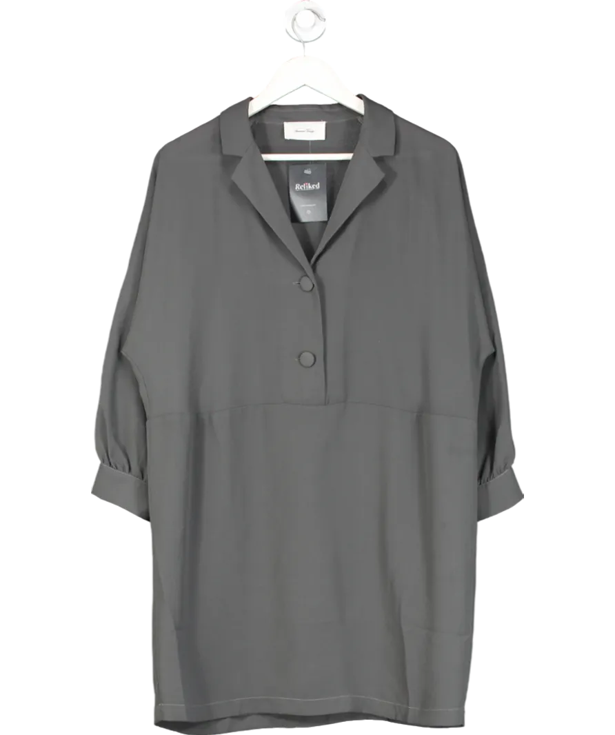 American Vintage Grey Button Detail Tunic Dress UK M