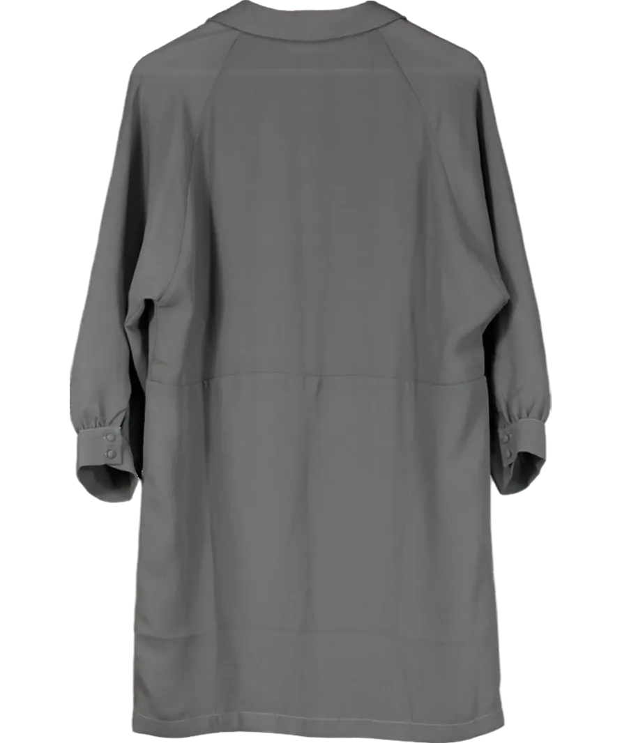 American Vintage Grey Button Detail Tunic Dress UK M