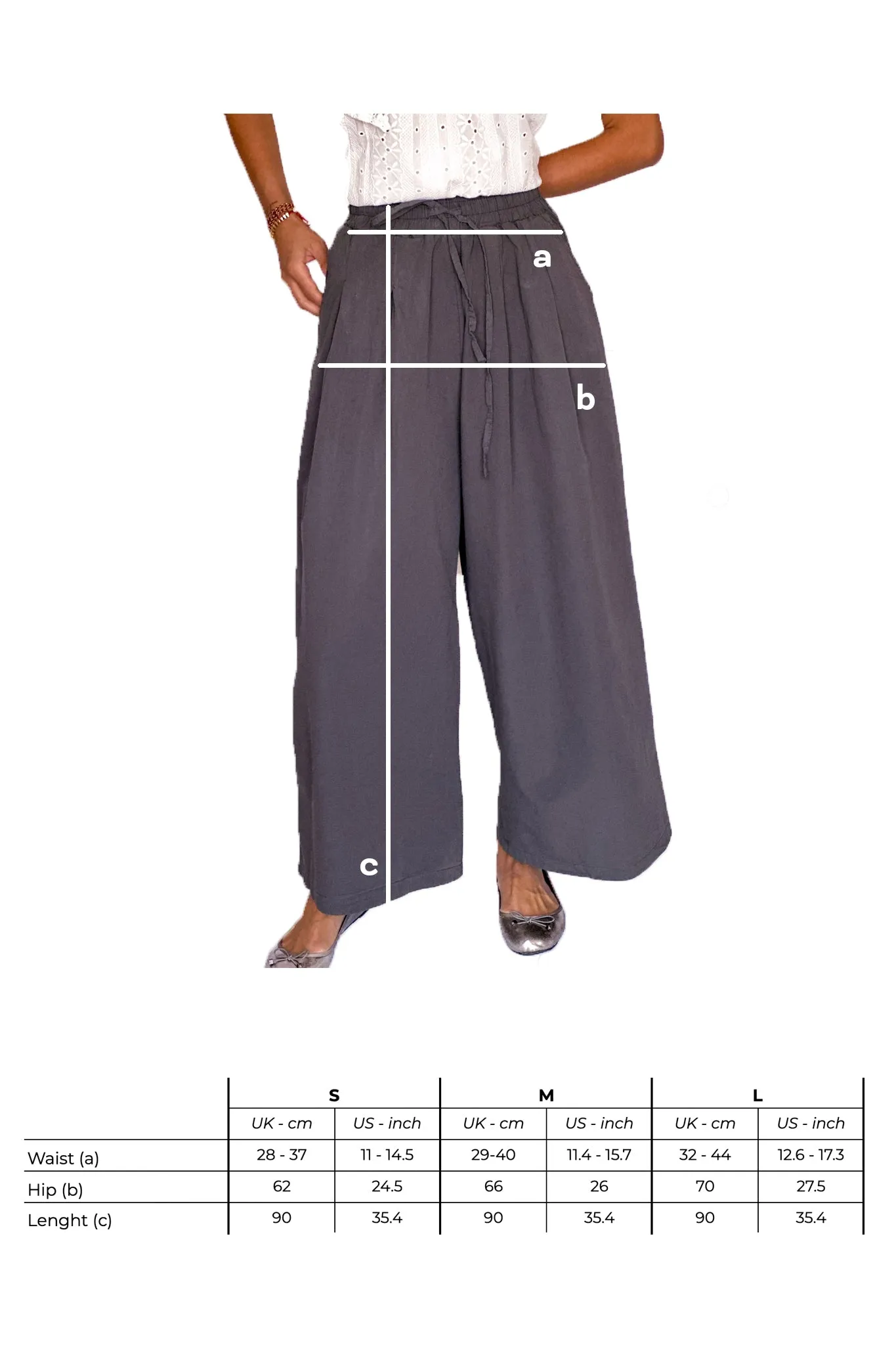 Drawstring Wide Leg Trousers