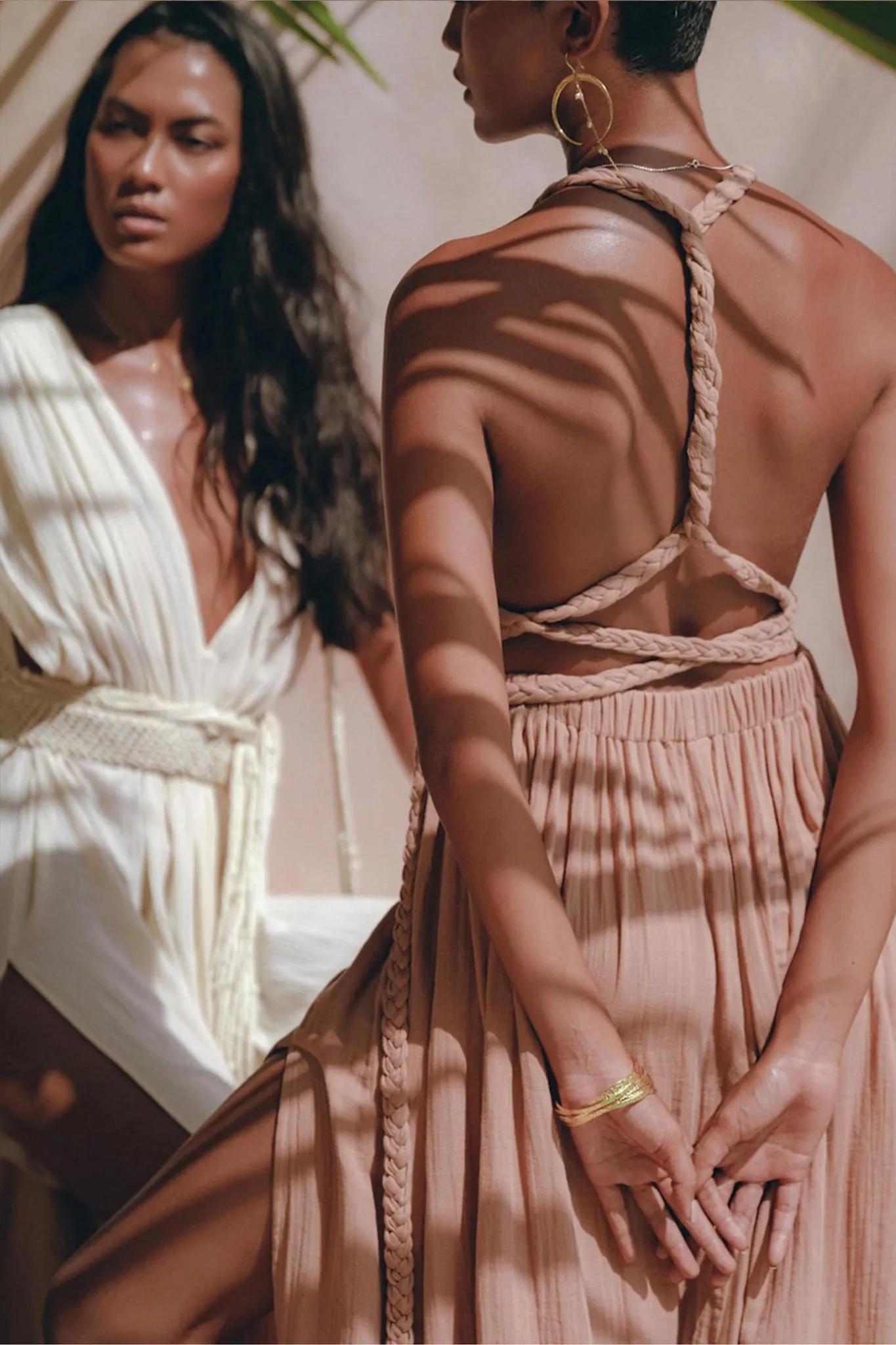 Dusty Pink Greek Goddess Dress • Grecian Dress • Boho Bridesmaid Dress