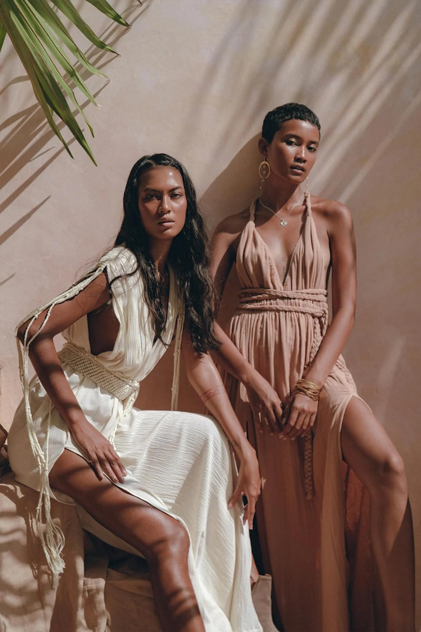 Dusty Pink Greek Goddess Dress • Grecian Dress • Boho Bridesmaid Dress