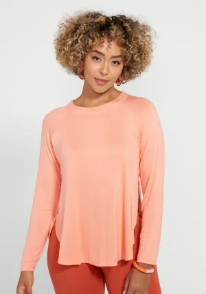 Essential Split Hem Long Sleeve (Pale Coral)