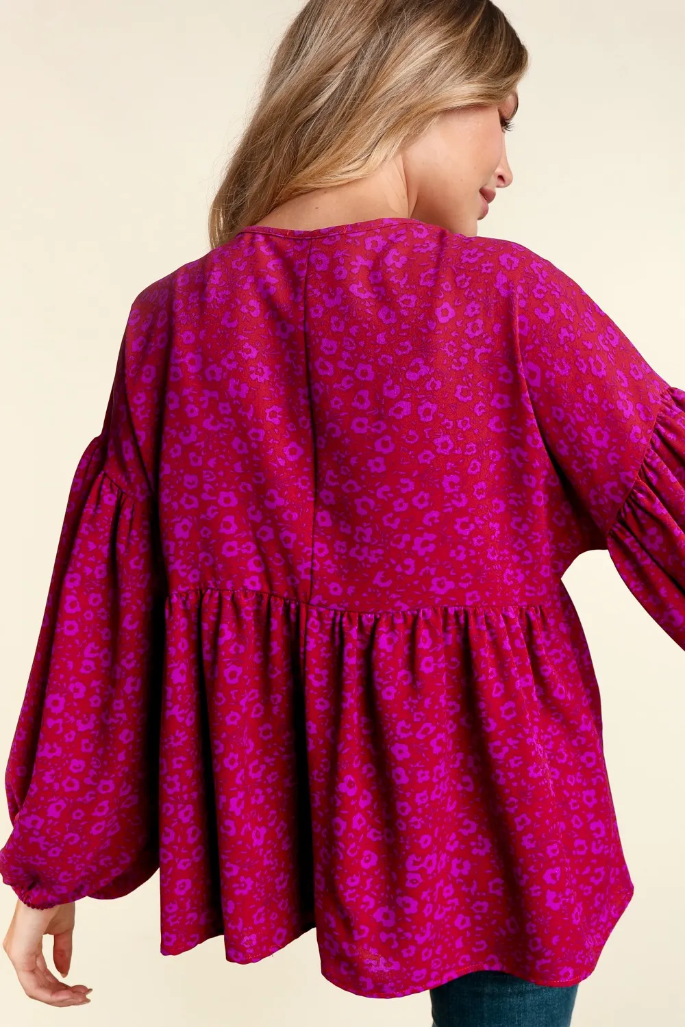 Floral Print Babydoll Top