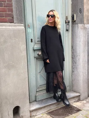 FRED KNIT SWEATER DRESS | BLACK