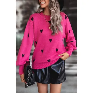 Heart Print Sweater