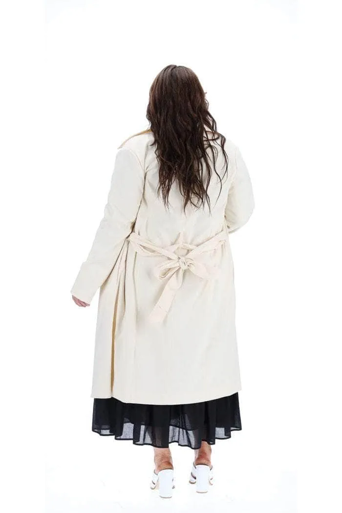 Hutton Oversized Cream Trench