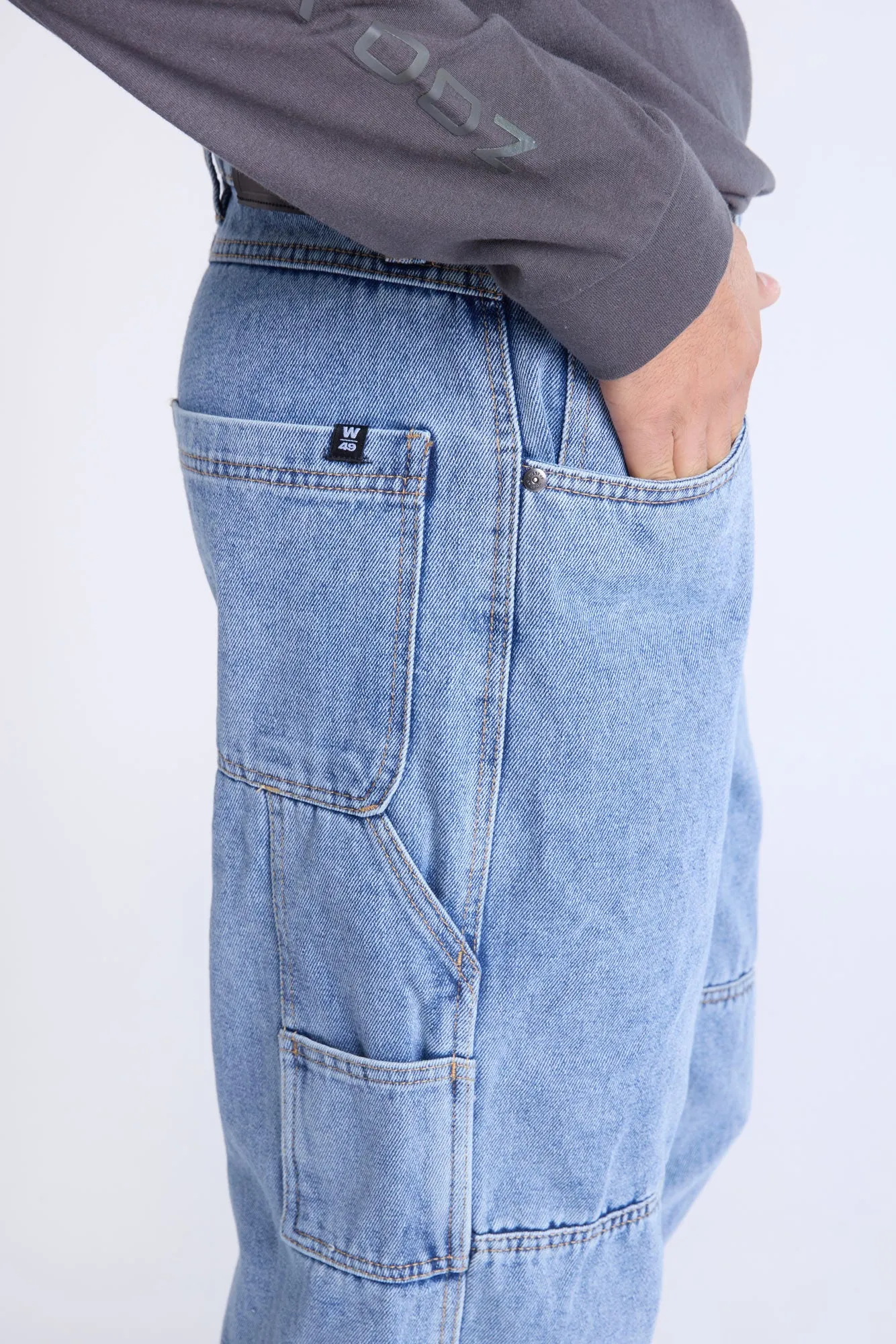 Jean de charpentier délavé léger West49 homme