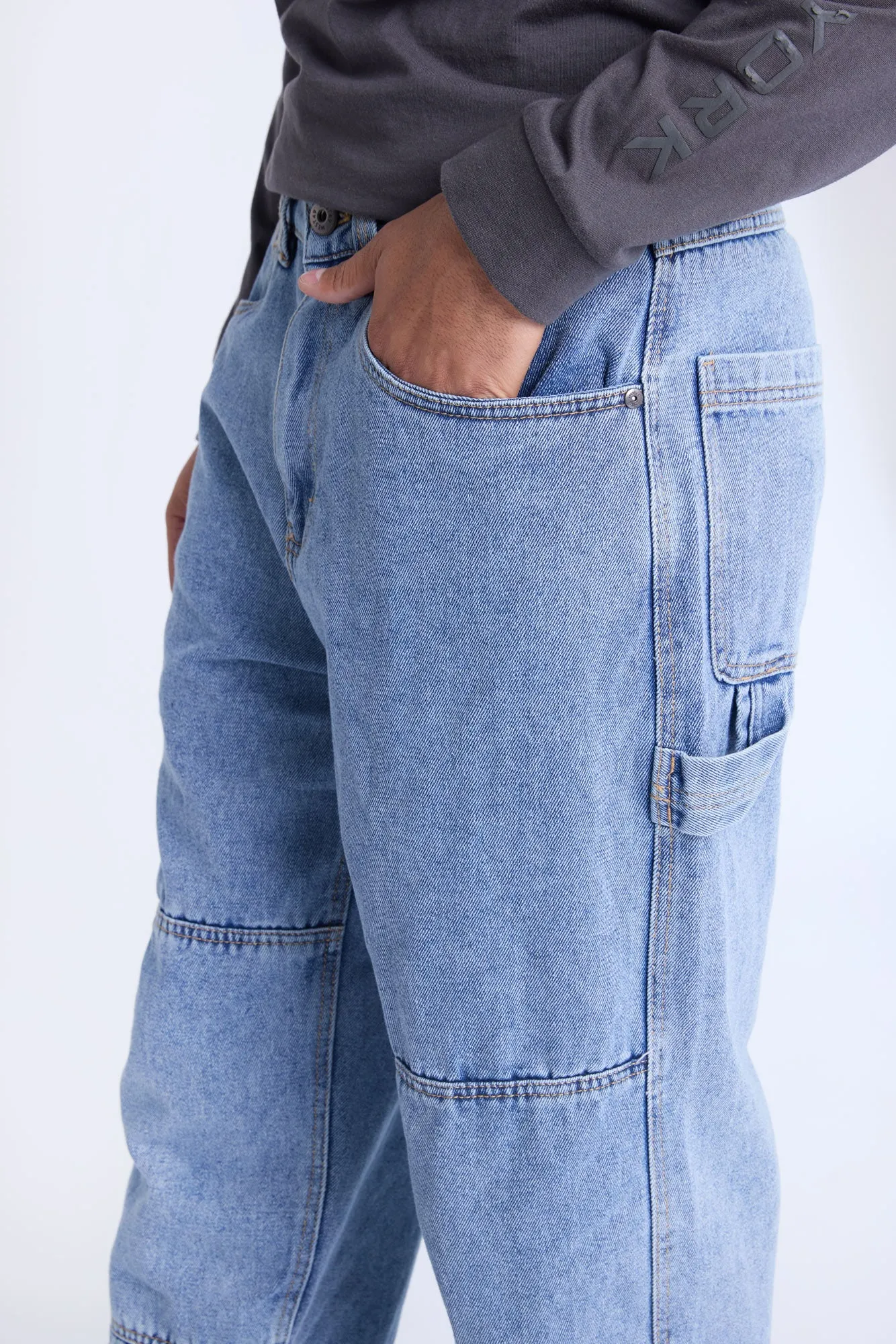 Jean de charpentier délavé léger West49 homme