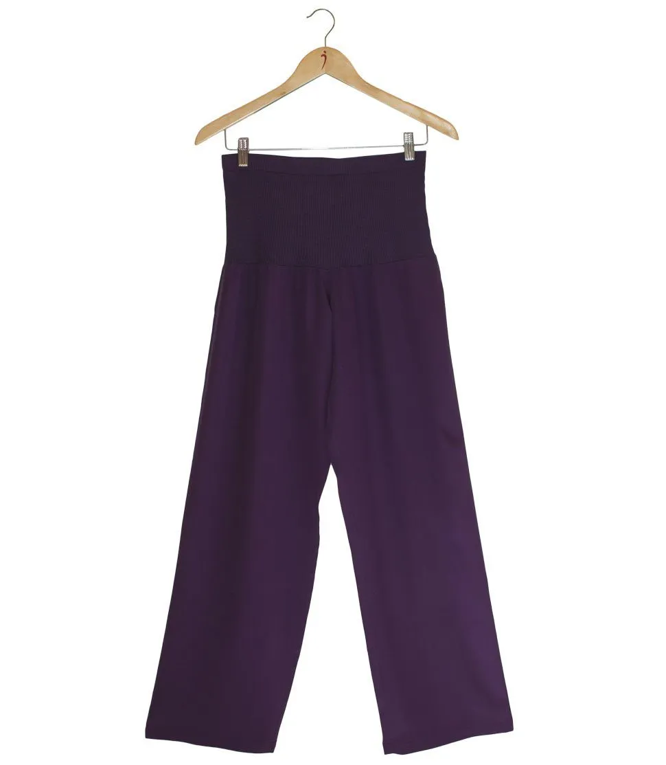 Pure Silk Crepe-de-Chine Trousers