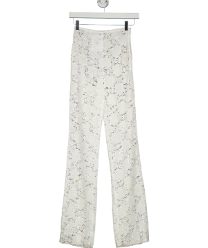 SLA the label White Lace Flared Trousers UK S