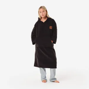 SLOWTIDE Everyday Chilling Fleece Poncho - BLACK