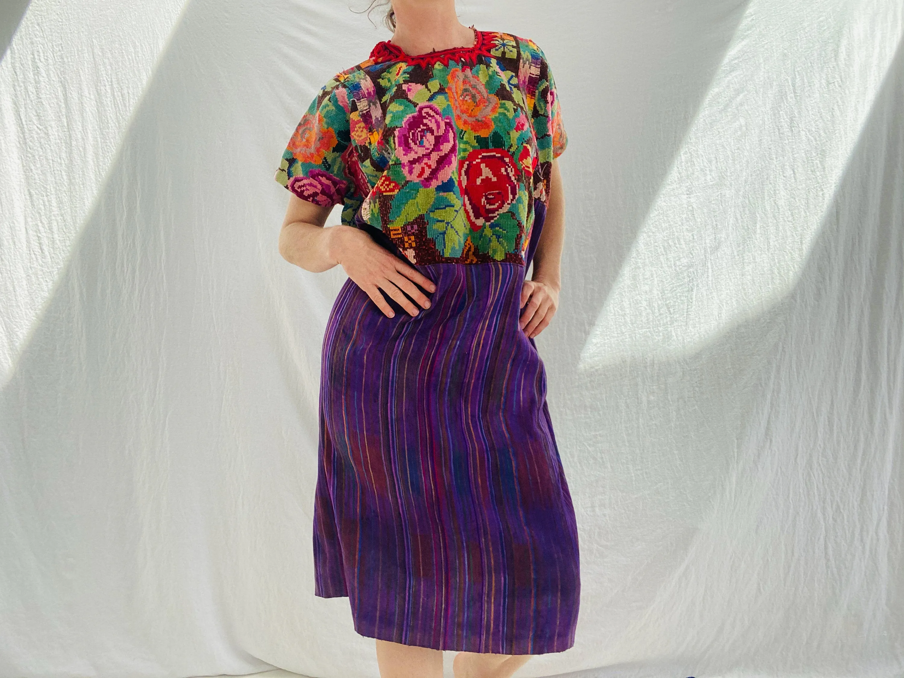 Vintage Guatemala Huipil Dress. Chichicastenango.