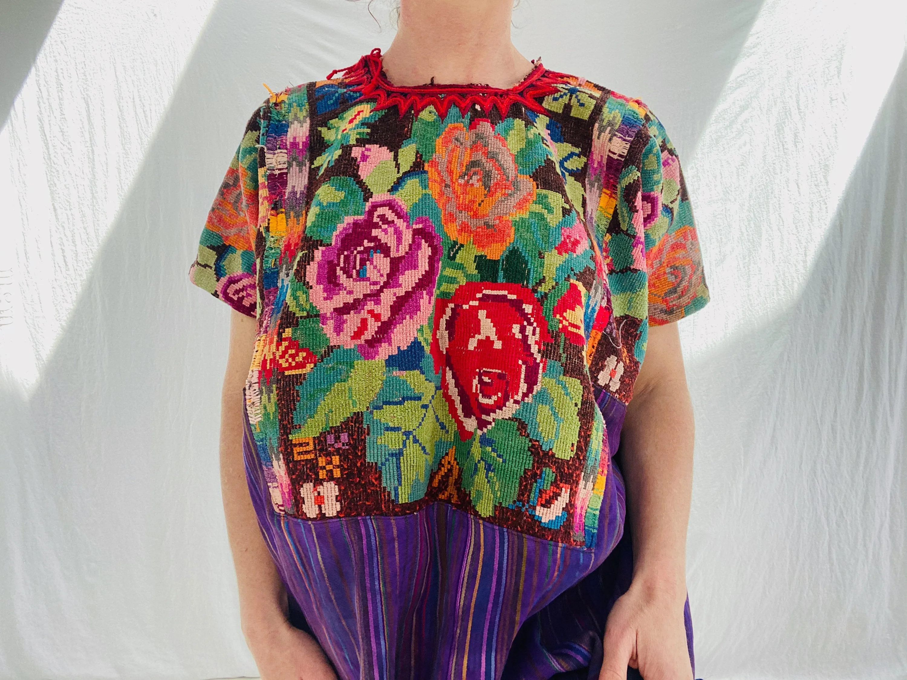Vintage Guatemala Huipil Dress. Chichicastenango.