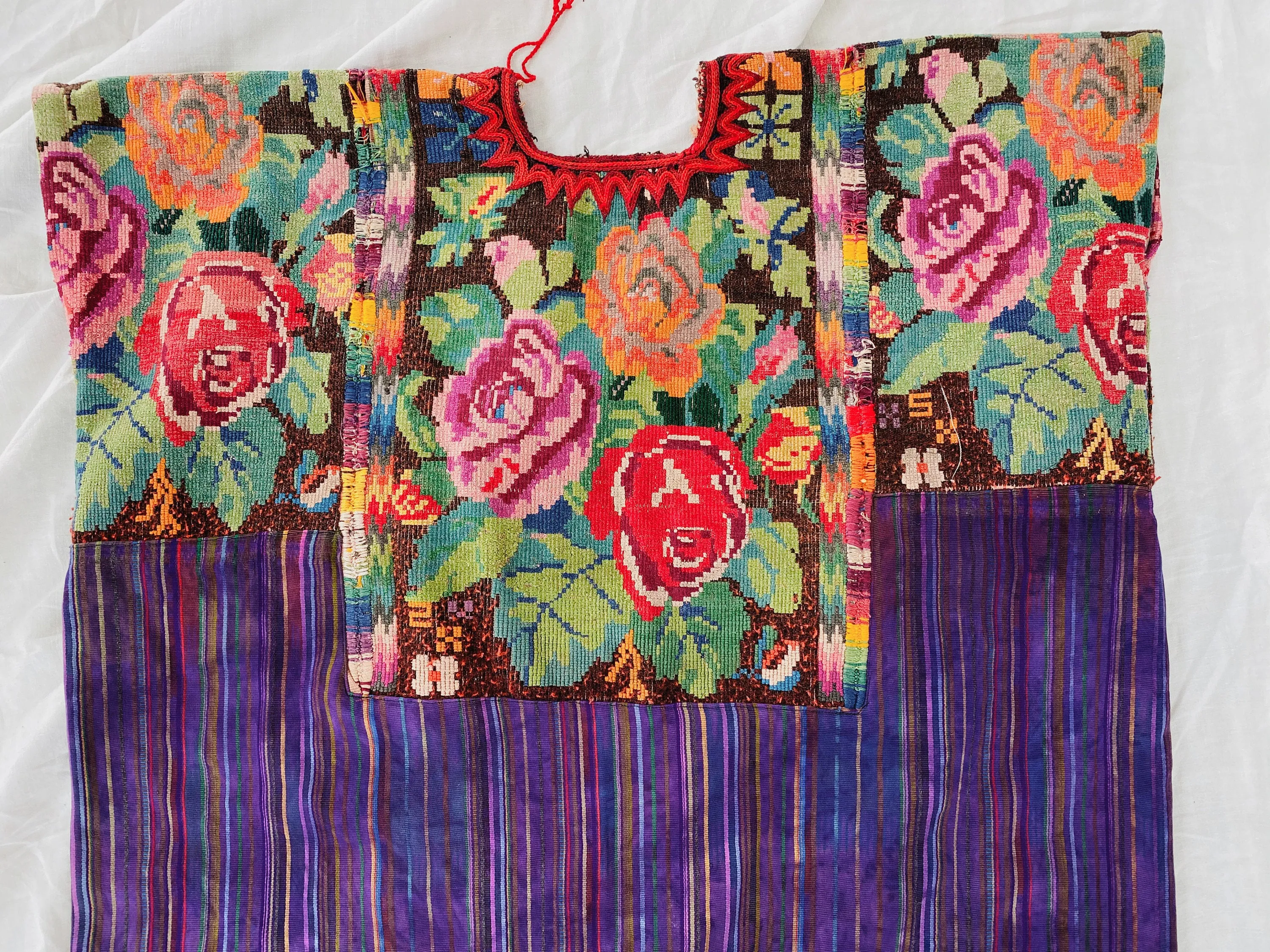 Vintage Guatemala Huipil Dress. Chichicastenango.
