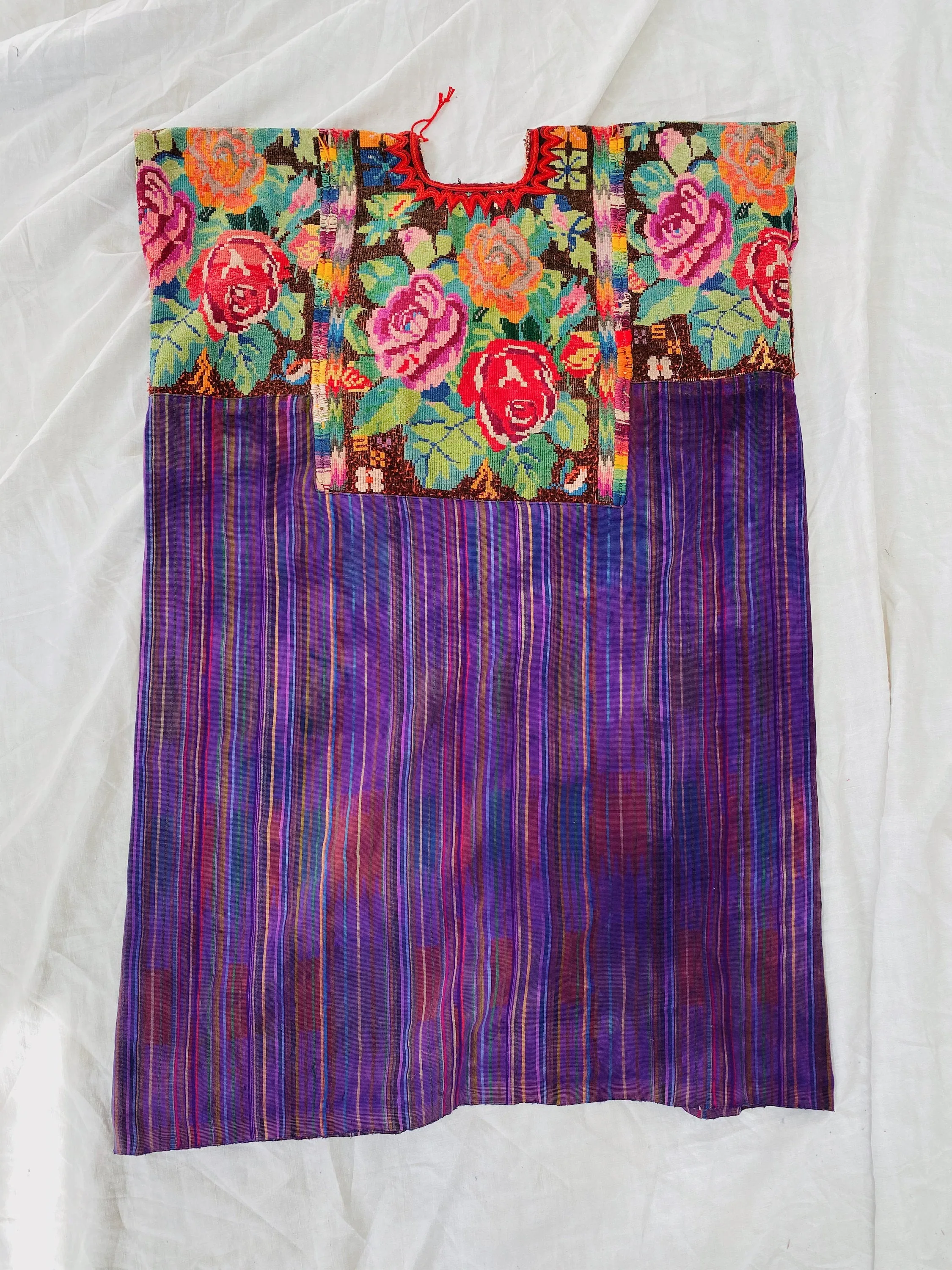 Vintage Guatemala Huipil Dress. Chichicastenango.