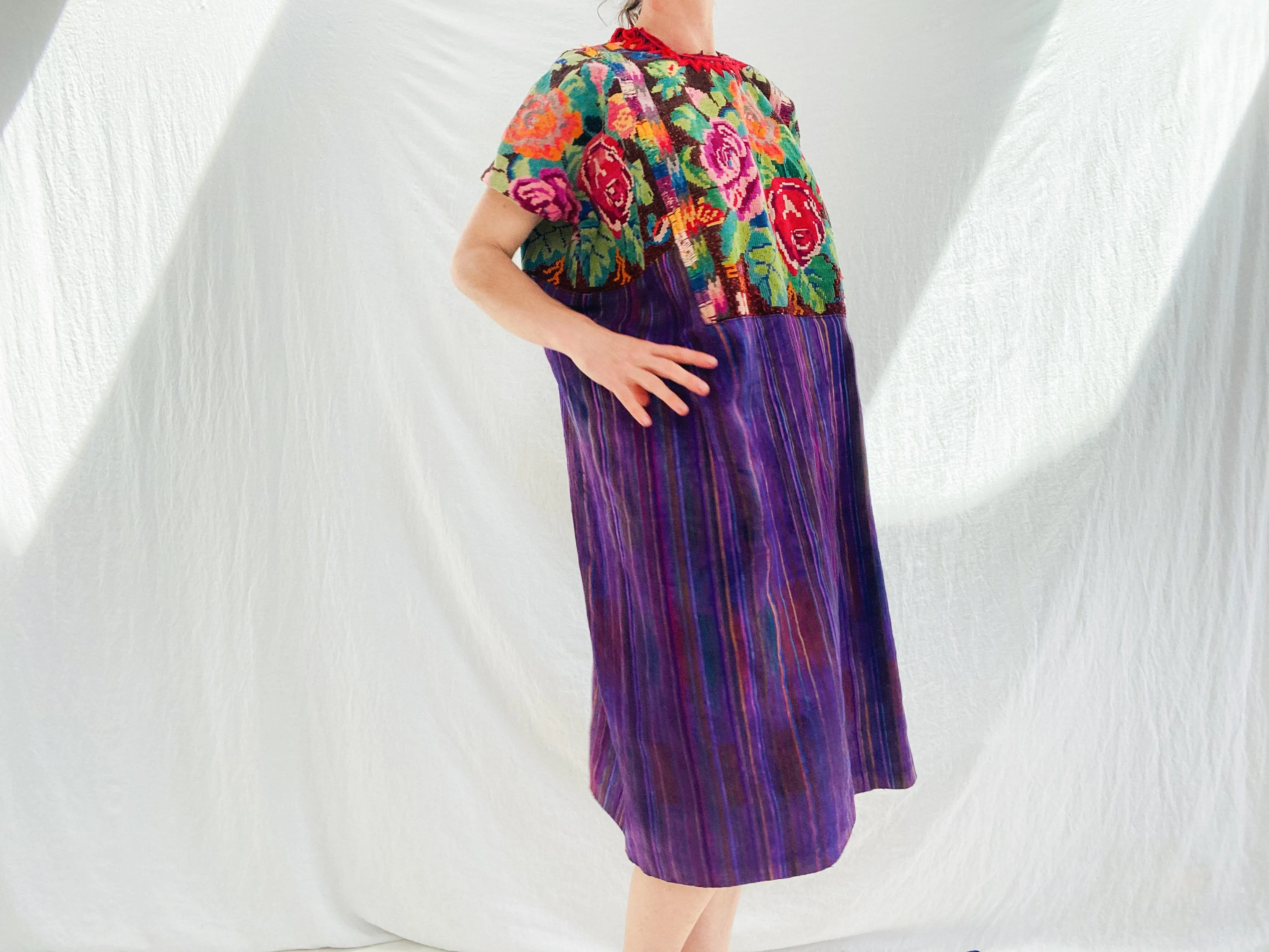 Vintage Guatemala Huipil Dress. Chichicastenango.